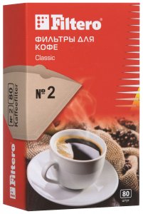 Аксессуар для кофемашины Filtero N2/80 фильтры для кофе (коричневые) (Filtero №2/80)