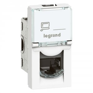 Компьютерная одинарная розетка Legrand Mosaic (78680/76552 124975)