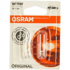 Автолампы Osram W3W W2.1*9.5d 12V /1/10 (O-2821-2бл)