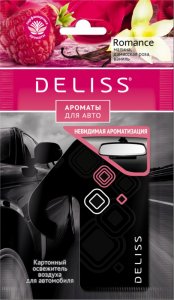Картонный освежитель воздуха для автомобиля DELISS dELISS Картонный освежитель воздуха для автомобиля Romance