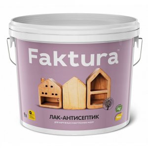 Водорастворимый лак-антисептик FAKTURA Золотой дуб, 9л (О02516)