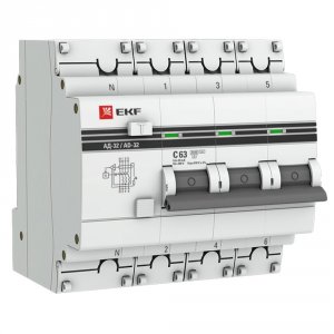 Дифференциальный автомат EKF Da32-63-30-4p-pro (DA32-63-30-4P-pro)