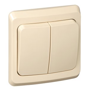 Двухклавишный выключатель Schneider Electric Этюд (BC10-002K)