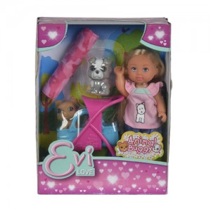Кукла Simba Еви с двумя собачками и коляской 5733080