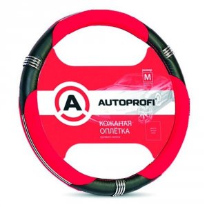 Оплетка руля Autoprofi оплетка на руль AP-150 BK/RD (M)