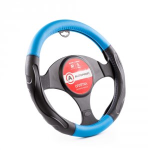 Оплетка руля Autoprofi AP-1946 BK BL M (AP-1946 BK/BL (M))