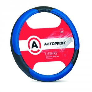Оплетка руля Autoprofi Luxury (AP-1010 BK BL M)
