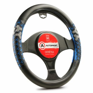 Оплетка руля Autoprofi AP-2050 BK BL M (AP-2050 BK/BL (M))