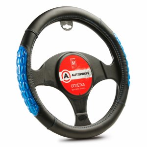 Оплетка руля Autoprofi AP-2060 BK BL M (AP-2060 BK/BL (M))