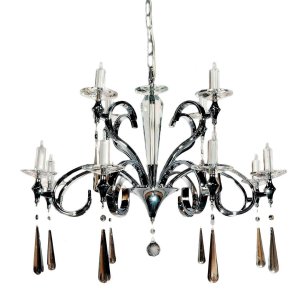 Хрустальная подвесная люстра Lumina Deco LDP 8136-12 Arterro
