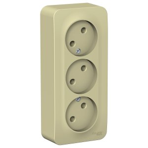 Трехместная розетка Schneider Electric BLNRA000317