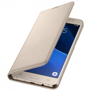 Чехол для сотового телефона Samsung Flip Wallet J7 (2016) Gold