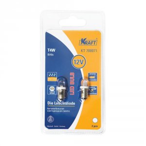 Лампа автомобильная Kraft T4W (BA9s) 12V White (KT 700071)