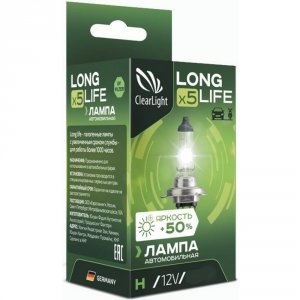 Лампа ClearLight лампа галогенная автомобильная 12V-55W LongLife (ML9006LL)