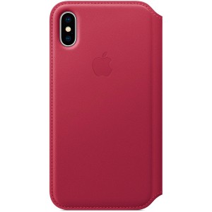 Чехол для iPhone Apple Чехол-книжка Apple MQRX2ZM для Apple iPhone X, кожа, розовый