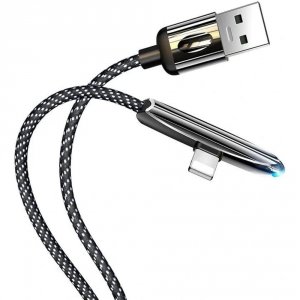 Дата-кабель USAMS U34 USB-A/Lightning угловой, Black (УТ000019978) (SJ362USB01 УТ000019978)