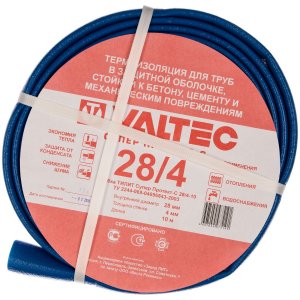 Трубная теплоизоляция VALTEC Протект диаметр 28 мм синяя 10 м (82946)