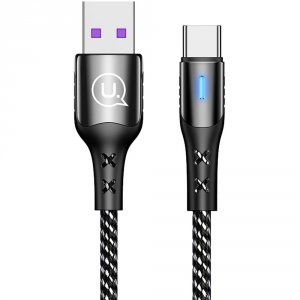 Дата-кабель USAMS U27 USB-A/USB-C 5A, Black (УТ000019974) (SJ319USB01 УТ000019974)