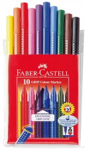 Смываемые фломастеры Faber-Castell Grip 10 цветов (155310)