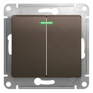 Двухклавишный механизм выключателя Schneider Electric Glossa (GSL000853)