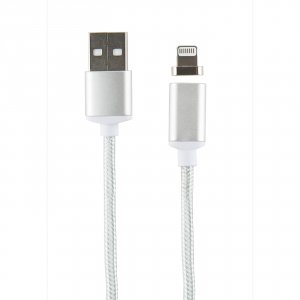 Магнитный дата-кабель RedLine USB - 8-pin, нейлон, серебристый (УТ000012860)