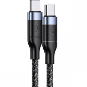 Дата-кабель USAMS SJ400 USB Type-C 100W PD Black (УТ000021070) (SJ400USB01 УТ000021070)