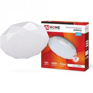 Светодиодный светильник IN HOME DECO 36Вт 230В 4000К 2340лм 350х55мм ДАЙМОНД (4690612033716)