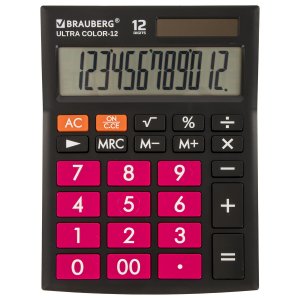 Настольный калькулятор BRAUBERG ULTRA COLOR-12-BKWR (250500)