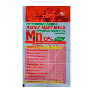 Микроудобрение Буйские Удобрения Удобрение минеральное Хелат марганца универсальное 5 г