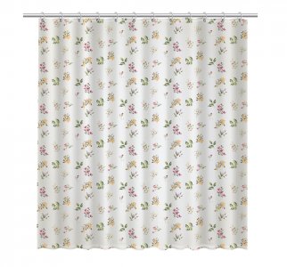 Шторка для ванной Fixsen Design Flora FX-1507 180х200 Белая с цветами