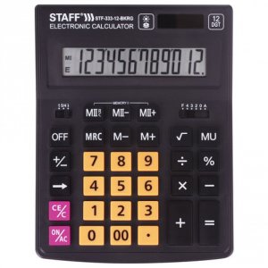Настольный калькулятор Staff PLUS STF-333-BKRG (250460)