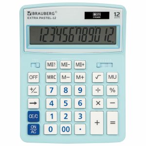 Настольный калькулятор BRAUBERG EXTRA PASTEL-12-LB (250486)