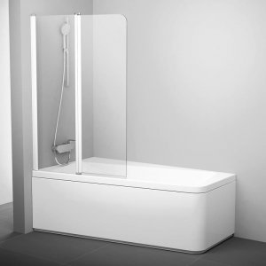 Двухэлементная перегородка-шторка на борт ванны Ravak 10CVS2-100 L (7QLA0103Z1)