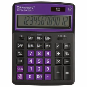 Настольный калькулятор BRAUBERG EXTRA COLOR-12-BKPR (250480)