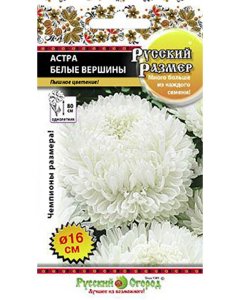 Астра семена Русский Огород Русский размер Белые вершины (771535)