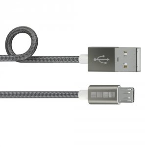 Кабель для сотового телефона InterStep USB-miсroUSB, 2 м, Space Gray (IS-DC-MCUSBNYSG-200B201)