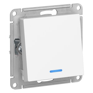 Одноклавишный переключатель Schneider Electric Белый с подсветкой, сх.6а, 10АХ (ATN000163)