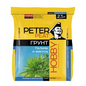 Грунт Peter Peat Грунт для пальм ХОББИ, 2,5 л (Х-09-2.5)