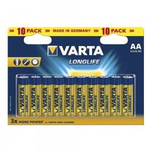 Батарейки Varta Longlife Extra AA 10шт.