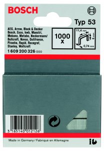 Плоские скобы для степлера Bosch тип 53, 6мм 1.609.200.326 (1609200326)