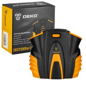 Цифровой автомобильный компрессор Deko цифровой DKCP 200 Psi-LCD Plus (черно-желтый) (065-0796)