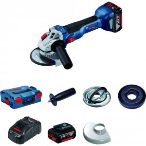 Аккумуляторная болгарка (ушм) Bosch Gws 18v-10 (06019j4004) 2x 5.0Ач (06019J4004)