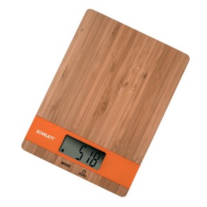 Весы кухонные Scarlett SC-KS57P01 Bamboo/Orange