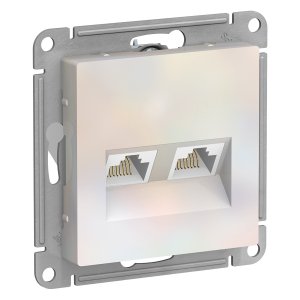 Двухместный механизм компьютерной розетки Schneider Electric AtlasDesign (ATN000485)
