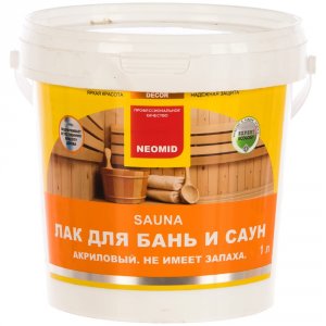 Акриловый лак для бань и саун NEOMID sauna для бань и саун 1 л (Н-SAUNA-1)