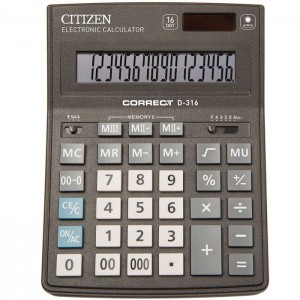 Калькулятор Citizen D-316 Black