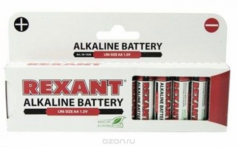 Батарейка REXANT LR6 1.5V 2700 mAh