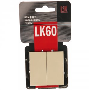 Двухклавишный переключатель LK STUDIO Выключатель LK Studio LK60 861301
