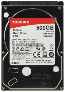 Внешний жесткий диск Toshiba SATA-II 500Gb HDWJ105UZSVA L200 (5400rpm) 8Mb 2.5"