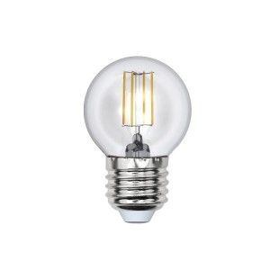 Лампа светодиодная Uniel Led-g45-6w/nw/e27/cl pls02wh